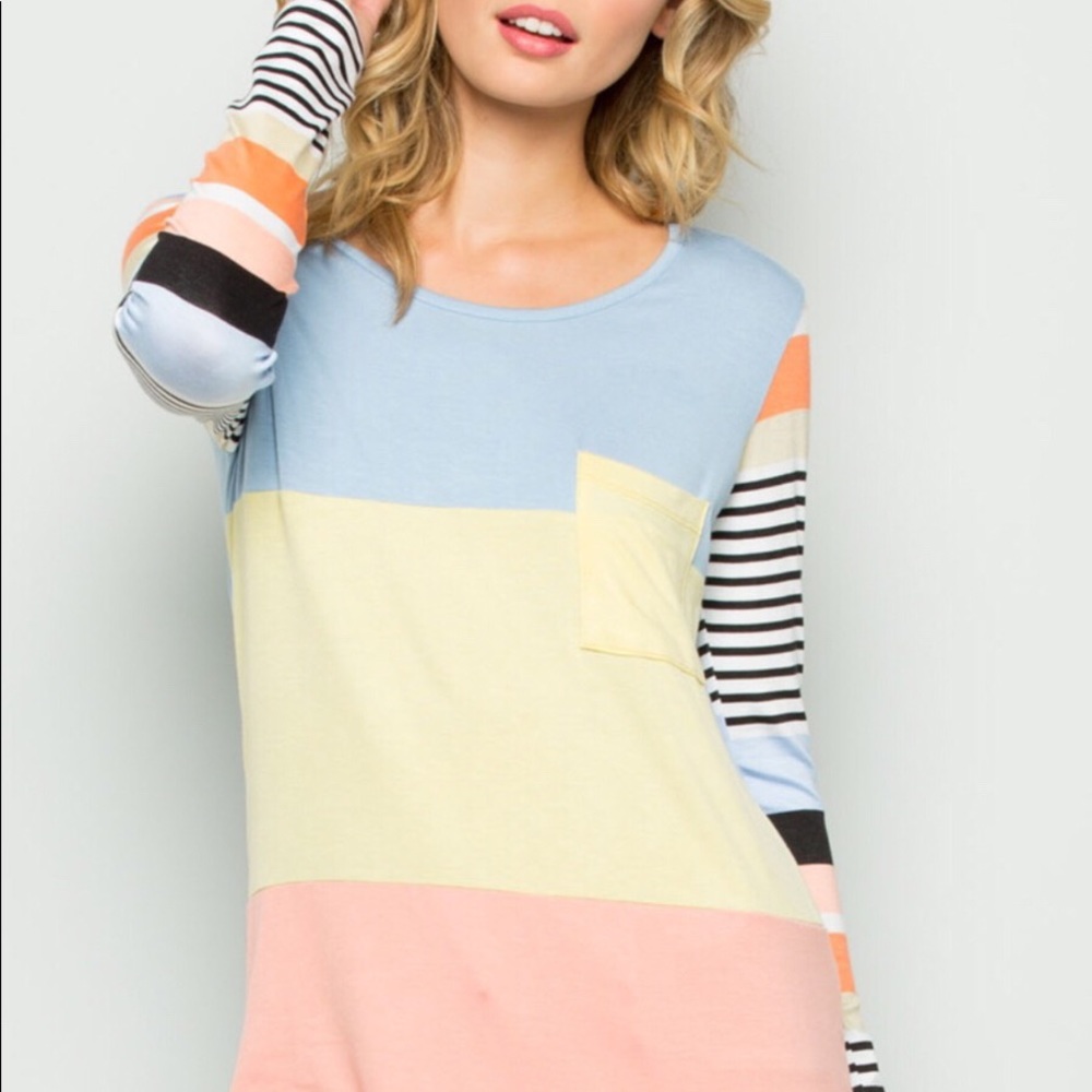 Pastel Striped Buttery Soft Tunic